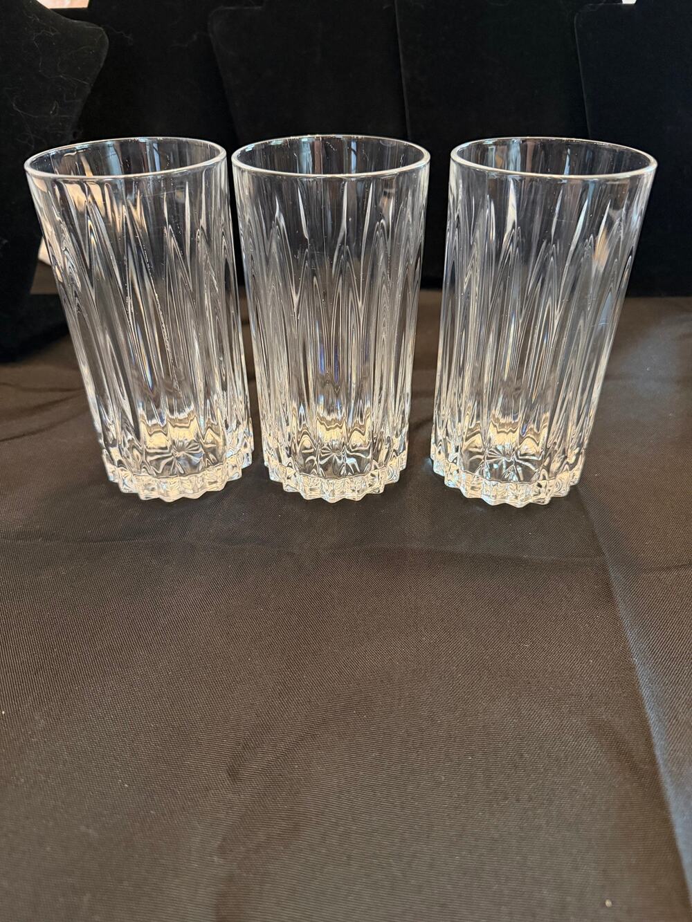 Vintage Cristal d'Arques Highball Durand Crystal 12oz Glasses, Set of 3